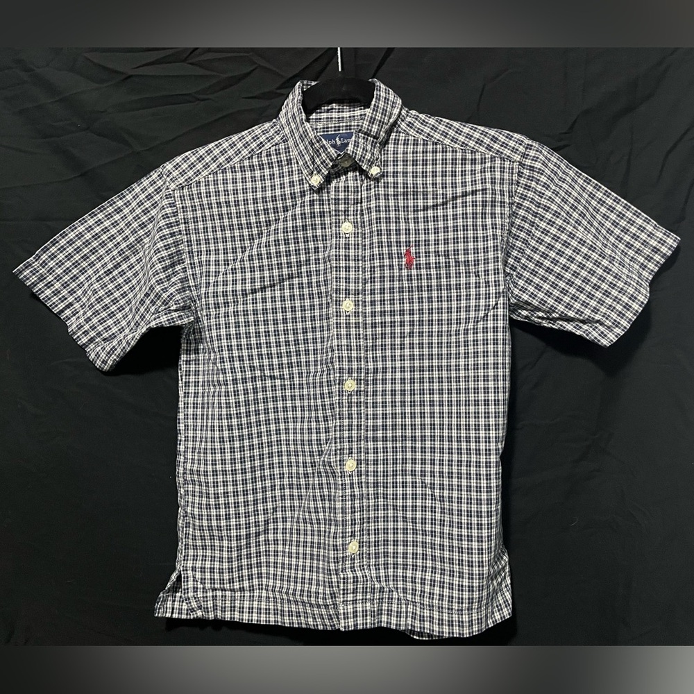 Ralph Lauren Black and White Plaid Shirt